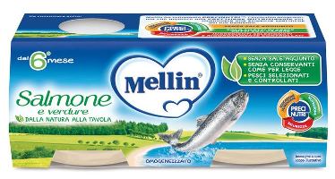 MELLIN OMOGENEIZZATO SALMONE 2 X 80 G - Farmapanda Srl