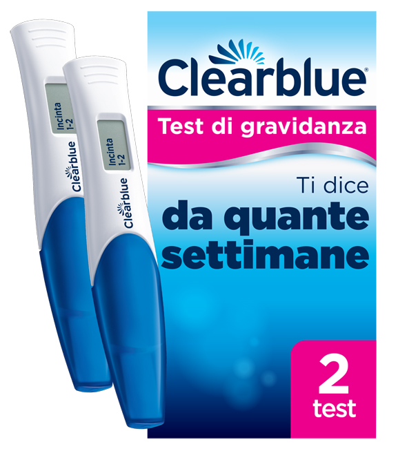TEST DI GRAVIDANZA CLEARBLUE CON INDICATORE DELLE SETTIMANE 2 PEZZI - Farmapanda Srl