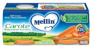 MELLIN OMOGENEIZZATO CAROTE 2 X 80 G - Farmapanda Srl
