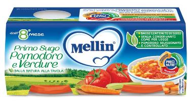 MELLIN PRIMO SUGO POMODORO E VERDURE 2 VASETTI DA 80 G - Farmapanda Srl