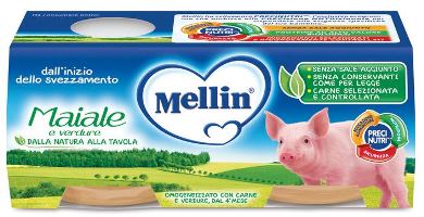 MELLIN OMOGENEIZZATO MAIALE CON VERDURE 2 PEZZI X 80 G - Farmapanda Srl
