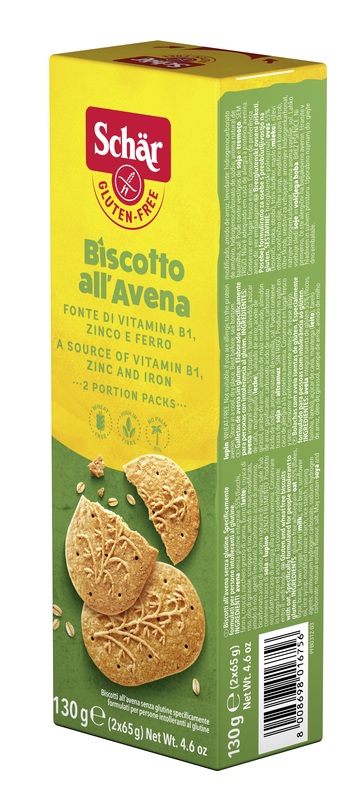 SCHAR BISCOTTI ALL'AVENA 2 BUSTE DA 65 G - Farmapanda Srl