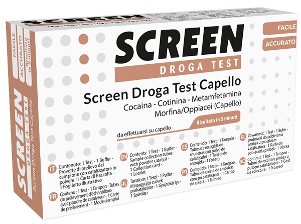 SCREEN DROGA TEST 4 SOSTANZE TRAMITE CAPELLI TEST ANTIDROGA CAPELLO - Farmapanda Srl
