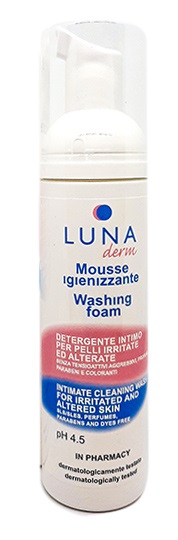 LUNADERM MOUSSE IGIENIZZANTE DETERGENTE INTIMO PELLI IRRITATE ED ALTERATE 150 ML - Farmapanda Srl