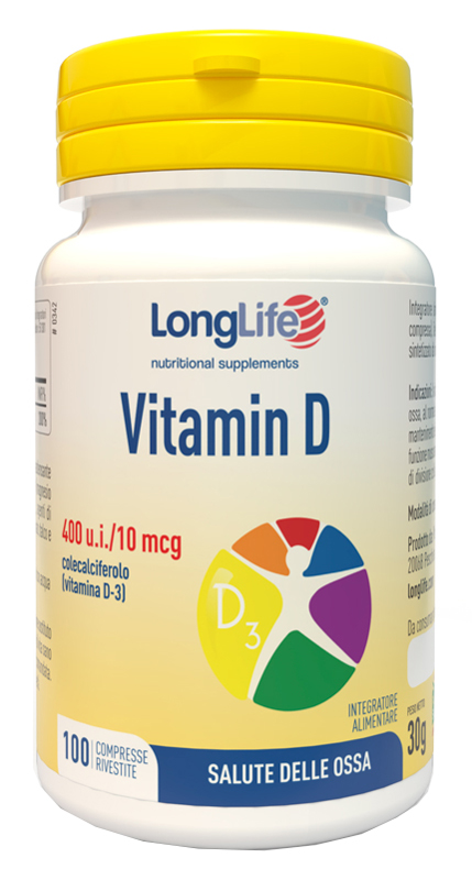 LONGLIFE VITAMIN D 400UI 100 COMPRESSE RIVESTITE - Farmapanda Srl