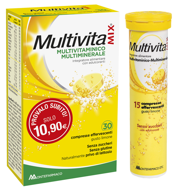 MULTIVITAMIX SENZA ZUCCHERO 30 COMPRESSE EFFERVESCENTI - Farmapanda Srl