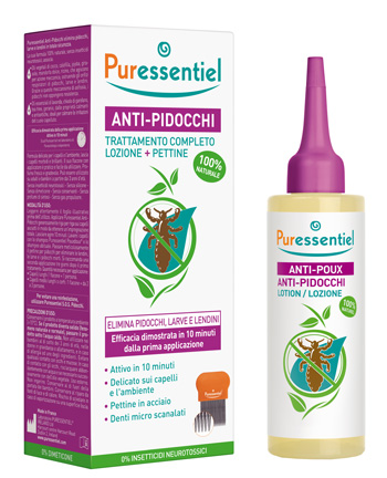 LOZIONE ANTIPIDOCCHI 100 ML + PETTINE PURESSENTIEL - Farmapanda Srl
