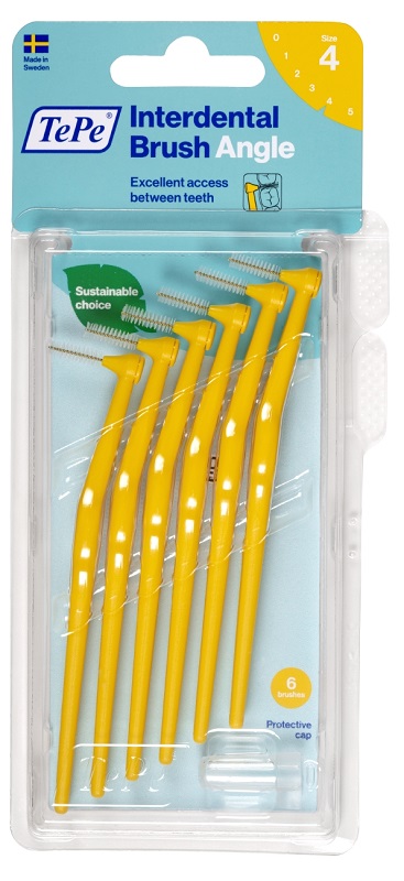 TEPE ANGLE SCOVOLINO GIALLO 0,7MM 6 PEZZI - Farmapanda Srl
