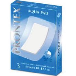 GARZA COMPRESSA PRONTEX AQUA PAD 10X12,5 CM 3 PEZZI - Farmapanda Srl