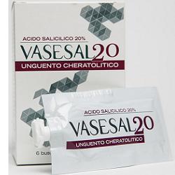 VASESAL 20 6 BUSTINE PLURIDOSE DA 5 ML UNGUENTO CHERATOLITICO - Farmapanda Srl
