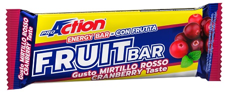 PROACTION FRUIT BAR BARRETTA ENERGETICA AL MIRTILLO ROSSO 40 G - Farmapanda Srl