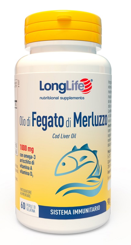 LONGLIFE OLIO FEGATO MERLUZZO 1000 MG 60 PERLE IN GELATINA - Farmapanda Srl