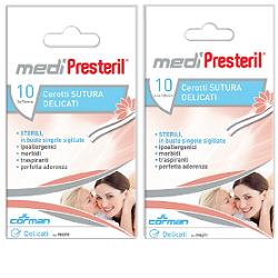 CEROTTO PER SUTURA MEDIPRESTERIL DELICATI TESSUTO NON TESSUTO 6,4X108MM 10 PEZZI - Farmapanda Srl