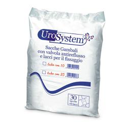SACCA DI DRENAGGIO DA GAMBA PER INCONTINENZA UROSYSTEM TUBO 10 CM 30 PEZZI - Farmapanda Srl