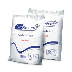 SACCA DI DRENAGGIO DA LETTO PER INCONTINENZA UROSYSTEM TUBO 130 CM SENZA SCARICO 30 PEZZI - Farmapanda Srl
