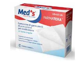 GARZA COMPRESSA MEDS FARMATEXA 12/8 18X40CM 12 PEZZI - Farmapanda Srl