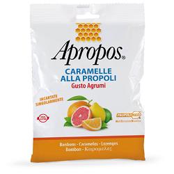 APROPOS CARAMELLE ALLA PROPOLI GUSTO AGRUMI 50 G - Farmapanda Srl
