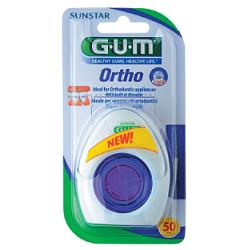 GUM ORTHO FLOSS FILO SPUGNOSO 50 PEZZI - Farmapanda Srl