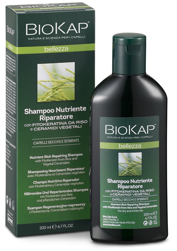 BIOKAP BELLEZZA SHAMPOO NUTRIENTE/RIPARATORE 200 ML BIOSLINE - Farmapanda Srl