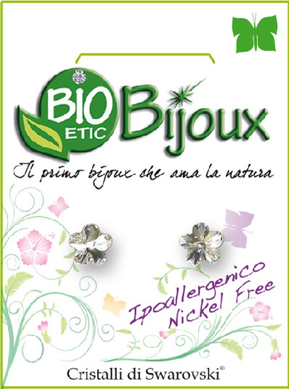ORECCHINO FIORE 6MM CRYSTAL - Farmapanda Srl