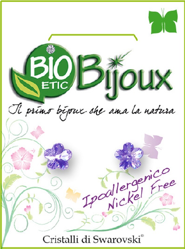 ORECCHINO FIORE 6MM VIOLET - Farmapanda Srl