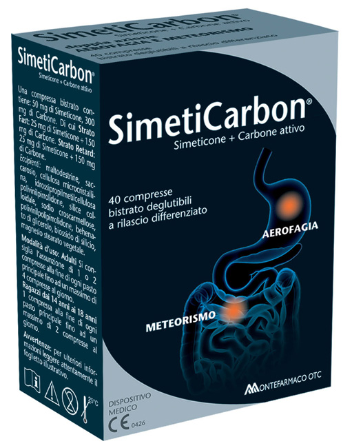 SIMETICARBON 40 COMPRESSE - Farmapanda Srl