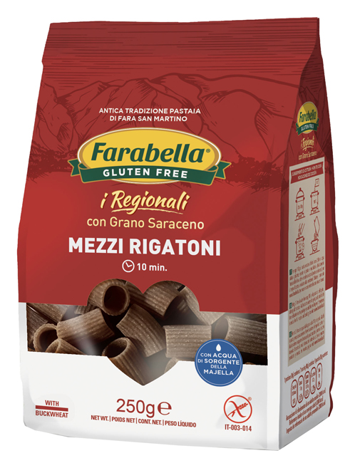 FARABELLA MEZZI RIGATONI AL GRANO SARACENO 250 G - Farmapanda Srl