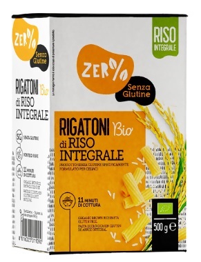 ZERO% GLUTINE RIGATONI DI RISO INTEGRALE SENZA GLUTINE BIO 500 G - Farmapanda Srl