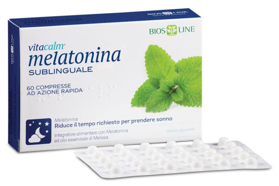 BIOS LINE VITACALM MELATONINA SUBLINGUALE 60 COMPRESSE 1 MG - Farmapanda Srl
