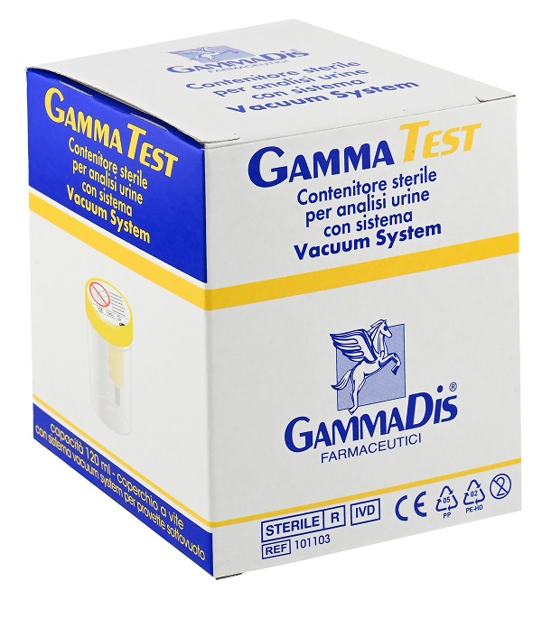 CONTENITORE STERILE PER URINA SOTTOVUOTO 120 ML GAMMADIS - Farmapanda Srl