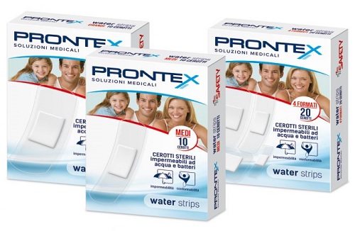 CEROTTO PRONTEX WATER STRIPS ASSORTITO 20 PEZZI - Farmapanda Srl