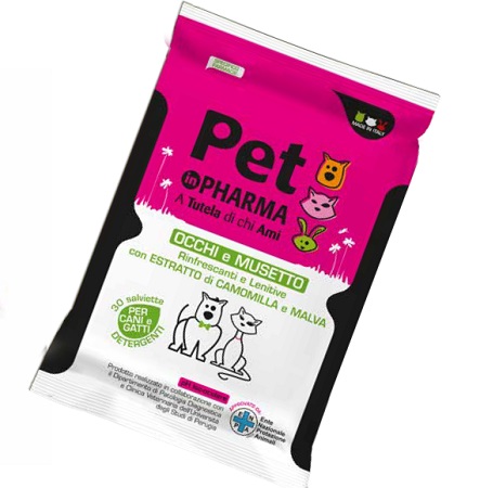 PET IN PHARMA SALVIETTINE OCCHI MUSO 30 PEZZI - Farmapanda Srl