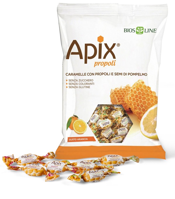 APIX PROPOLI CARAMELLA ARANCIA 50 G BIOSLINE - Farmapanda Srl