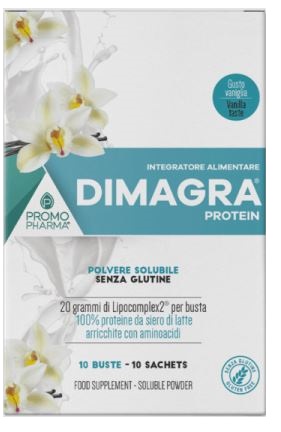 DIMAGRA PROTEIN POLVERE SOLUBILE GUSTO VANIGLIA 10 BUSTINE - Farmapanda Srl