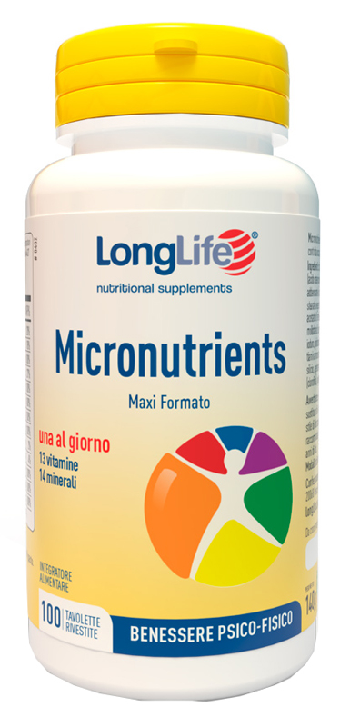 LONGLIFE MICRONUTRIENTS 100 TAVOLETTE RIVESTITE - Farmapanda Srl