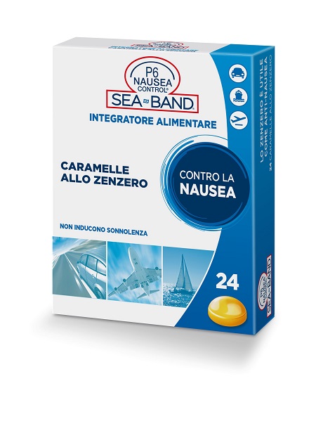 P6 NAUSEA CONTROL CARAMELLE ANTI NAUSEA VIAGGIO ALLO ZENZERO 24 PEZZI - Farmapanda Srl