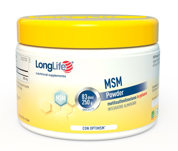 LONGLIFE MSM POWDER 250 G - Farmapanda Srl