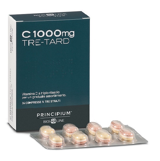 PRINCIPIUM C 1000 MG TRE-TARD 24 COMPRESSE A TRE STRATI - Farmapanda Srl