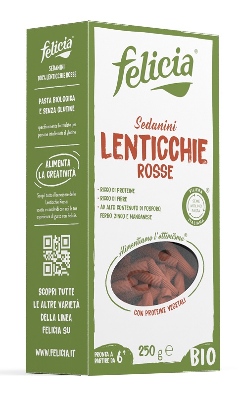 FELICIA BIO SEDANINI LENTICCHIE ROSSE 250 G - Farmapanda Srl