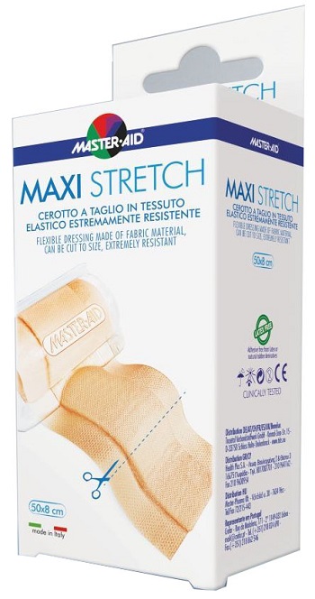 MASTER-AID STRETCH CEROTTO A TAGLIO IN TESSUTO ELASTICO RESISTENTE 50 X 8 CM - Farmapanda Srl