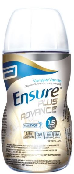 ENSURE PLUS ADVANCE VANIGLIA 4 BOTTIGLIE DA 220 ML - Farmapanda Srl