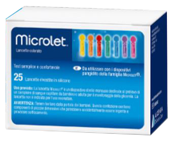 LANCETTE PUNGIDITO PER DISPOSITIVO MICROLET 25 PEZZI - Farmapanda Srl