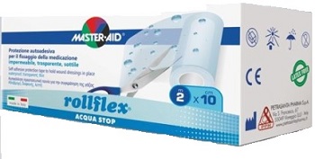 CEROTTO IMPERMEABILE PER FISSAGGIO MEDICAZIONI MASTER-AID ROLLFLEX A-STOP M 10X10 CM - Farmapanda Srl