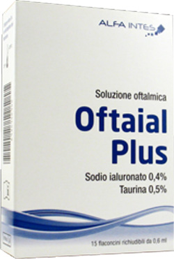 SOLUZIONE OFTALMICA OFTAIAL PLUS ACIDO IALURONICO 0,4% E TAURINA 15 FLACONCINI RICHIUDIBILI DA 0,6 ML - Farmapanda Srl