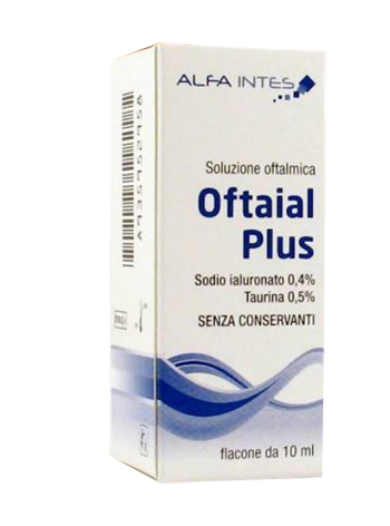 SOLUZIONE OFTALMICA OFTAIAL PLUS ACIDO IALURONICO 0,4% E TAURINA 10ML - Farmapanda Srl