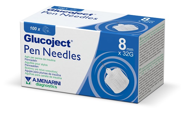 AGO PER PENNA DA INSULINA GLUCOJECT 8 MM GAUGE 32 100 PEZZI - Farmapanda Srl