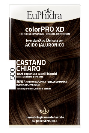 EUPHIDRA COLORPRO XD 500 CAST CHIARO GEL COLORANTE CAPELLI IN FLACONE + ATTIVANTE + BALSAMO + GUANTI - Farmapanda Srl