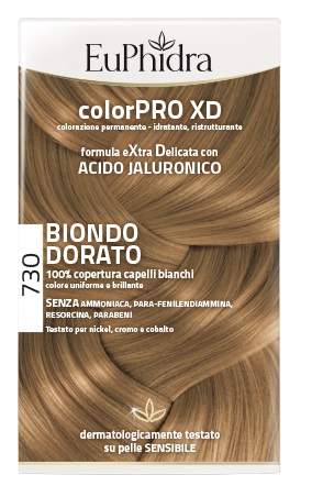 EUPHIDRA COLORPRO XD 730 BIONDO DORATO GEL COLORANTE CAPELLI IN FLACONE + ATTIVANTE + BALSAMO + GUANTI - Farmapanda Srl