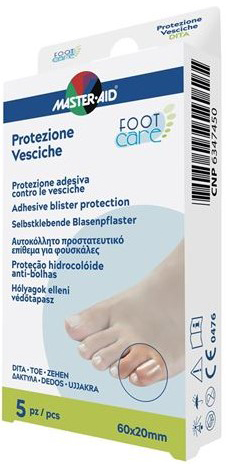 IDROCOLLOIDE MASTER-AID FOOTCARE VESCICHE DITA 60X20 MM 5 PEZZI A2 - Farmapanda Srl