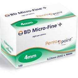 AGO PER PENNA DA INSULINA BD MICROFINE PENTAPOINT GAUGE 32 4 MM 100 PEZZI - Farmapanda Srl